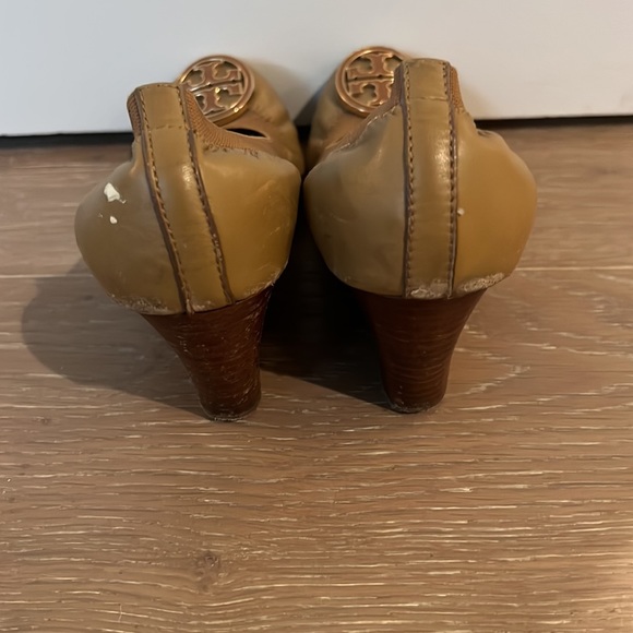Tory Burch Nude Wedge Heels - Picture 2 of 4